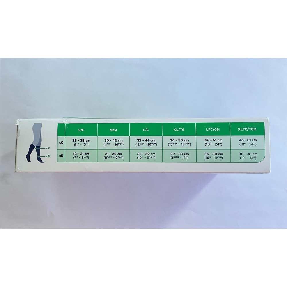 Jobst ActiveWear Compression Socks 15-20 mmHg White Medium Knee High 110480 - Picture 3 of 5